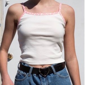 RARE Brandy Melville Pink Cheetah Print Tank Top